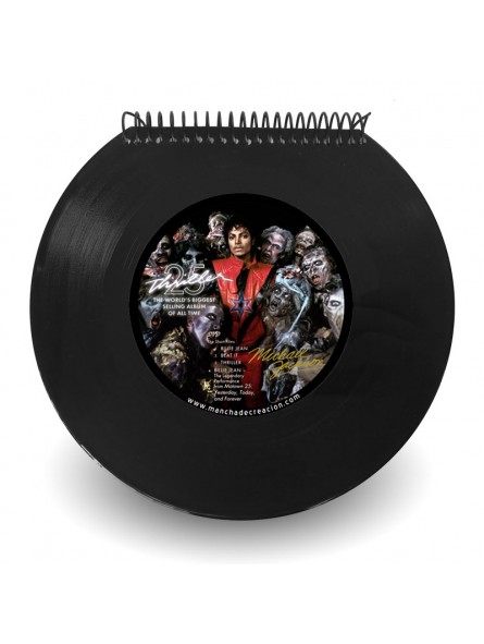 Libreta de disco de vinilo single, diseño Michael Jackson
