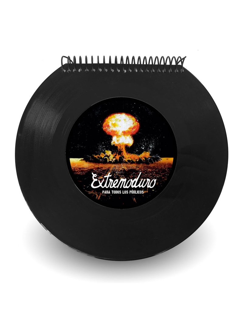 Libreta de disco de vinilo single, diseño Extremoduro