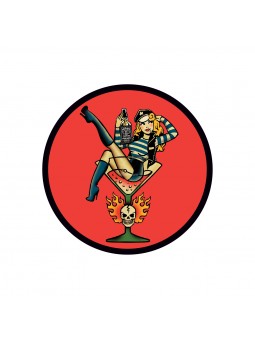 Pegatina adhesiva diseño Pinup