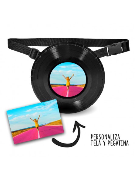 ▪️ Personalizado ▪️ Riñonera de disco de vinilo SINGLE redonda diseño personalizado con o imagen!